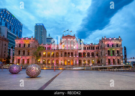 Brisbane, Australien - 22 Dezember, 2018: Treasury Casino, Casino in Brisbane von Star Entertainment Group betrieben Stockfoto