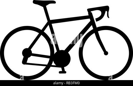 Racing Bike - Symbol in Schwarz Stock Vektor