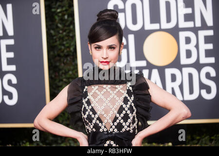 Sofia Carson nimmt an der 76. jährlichen Golden Globe Awards im Beverly Hilton in Beverly Hills, CA am Sonntag, 6. Januar 2019. Stockfoto