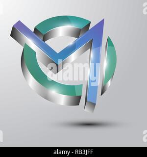 Blitz kreuzt die dunklen grauen Kreis Stock Vektor