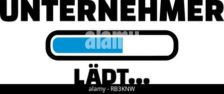 Heartbeat Puls mit Unternehmer mit Job Titel Deutsch Stock Vektor