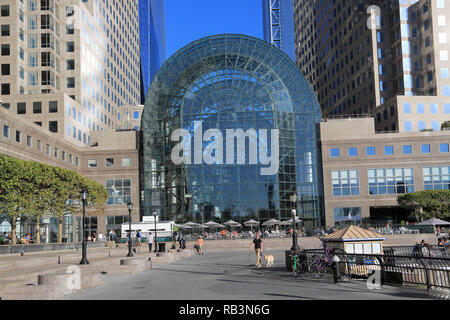 Wintergarten, Atrium, World Financial Center Plaza, Brookfield, New York City, USA Stockfoto