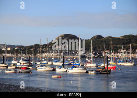 Conwy Bay, Flussmündung, Hafen, Conwy, Nord Wales Wales, Vereinigtes Königreich Stockfoto