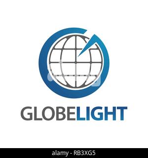 Globus Licht schreiben G logo Konzept Design vorlage Idee Stock Vektor