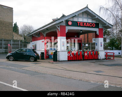 Texaco Tankstelle Glanz London UK Stockfoto