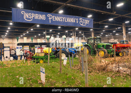 Harrisburg, PA, USA. 6. Januar, 2019: Die Farm Show ist der größte Indoor landwirtschaftliche Ausstellung in der Nation mit 6.000 Tieren, 10.000 wettbewerbsfähige Exponate und 300 kommerzielle Ausstellungen. Credit: George Sheldon/Alamy leben Nachrichten Stockfoto