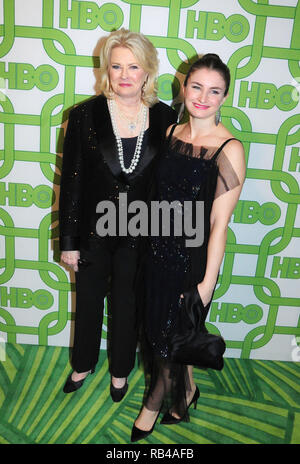 Beverly Hills, Californai, USA. 6. Januar, 2019. Schauspielerin Candice Bergen und Tochter Chloe Malle besuchen HBO Offizielle Golden Globe Awards nach Partei am 6. Januar 2019 auf ca. 55 Restaurant in Beverly Hills, Kalifornien. Credit: Barry King/Alamy leben Nachrichten Stockfoto