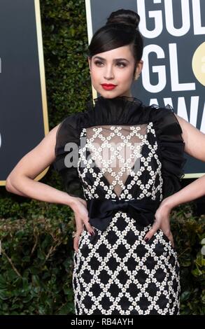 Beverly Hills, Kalifornien, USA. 06 Jan, 2019. Sofia Carson nimmt an der 76. jährlichen Golden Globe Awards, Golden Globes, im Beverly Hilton Hotel in Beverly Hills, Los Angeles, USA, am 06. Januar 2019. | Verwendung der weltweiten Kredit: dpa Picture alliance/Alamy leben Nachrichten Stockfoto