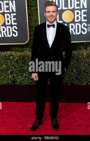 Beverly Hills, Kalifornien, USA. 06 Jan, 2019. Richard Madden nimmt an der 76. jährlichen Golden Globe Awards, Golden Globes, im Beverly Hilton Hotel in Beverly Hills, Los Angeles, USA, am 06. Januar 2019. | Verwendung der weltweiten Kredit: dpa Picture alliance/Alamy leben Nachrichten Stockfoto