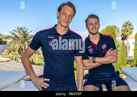 LA MANGA, Spanje, 07-01-2019, Fußball, La Manga Club Resort, niederländischen Eredivisie, Saison 2018/2019, Tim Brinkman und Thijmen Nijhuis, während des Trainings Camp La Manga Stockfoto