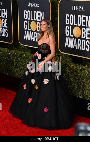 Beverly Hills, USA. 06 Jan, 2019. LOS ANGELES, Ca. Januar 06, 2019: Heidi Klum Am2019 Golden Globe Awards im Beverly Hilton Hotel. © 2019 GFS Photo Library/PictureLux ALLE RECHTE VORBEHALTEN. Credit: PictureLux/Hollywood Archiv/Alamy leben Nachrichten Stockfoto