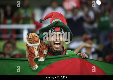 Bangladesch Ventilator cheers Während ICC Cricket World Cup Gruppe B Spiel gegen Irland an der Sher-e-Bangla National Stadium. Dhaka, Bangladesch. Stockfoto