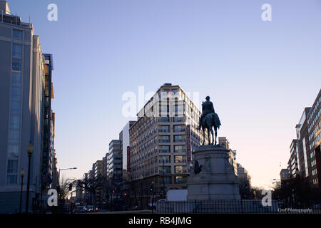 Major General George Henry Thomas Statue am 14. und Vermont in Washington DC Stockfoto