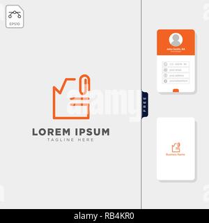 Datei Dokument logo template Vector Illustration und Inspiration, kostenlose Business Card Design Stock Vektor