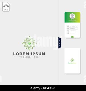 Gehirn molekulare tech Logo template Vector Illustration und kostenlosen Business Card Design vorlage Stock Vektor
