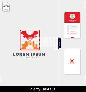 Gang tech Logo template Vector Illustration, kostenlose Business Card Design vorlage Stock Vektor