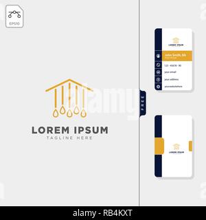 Lampe Licht Interieur logo Vorlage, Vector Illustration kostenlose Business Card Design vorlage Stock Vektor