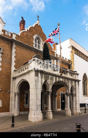 Die Konventsgebäude, die offizielle Residenz des Gouverneurs von Gibraltar, übersee Britisches Territorium, Vereinigtes Königreich, Großbritannien Stockfoto