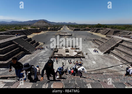 Klettern die Pyramide od der Mond Stockfoto