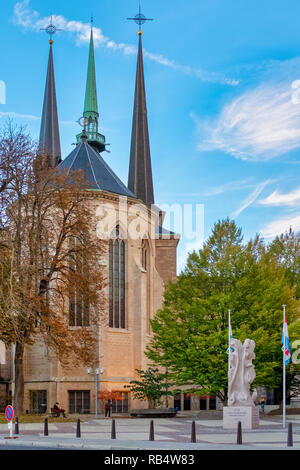 Rückseite der Kathedrale von Notre-Dame, Luxemburg, Luxemburg Stadt Stockfoto