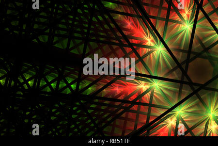 Das Mosaik Zusammensetzung in Gold, Rot, Grün Tönen. Abstrakte Kaleidoskop Hintergrund. Schöne Kaleidoskop Muster. Multicolor Mosaik Textur. Uniqu Stockfoto