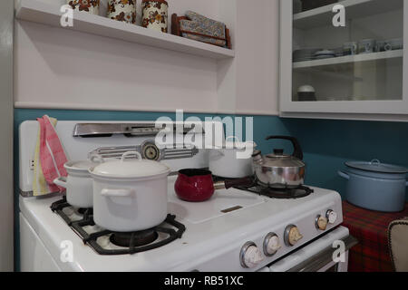 Die Küche auf der offiziellen Wohnsitz von Levi Eschkol vierten Israels Premierminister, das von 1964-1969 in Rehavia auch Rechavia Nachbarschaft in Jerusalem Israel Stockfoto