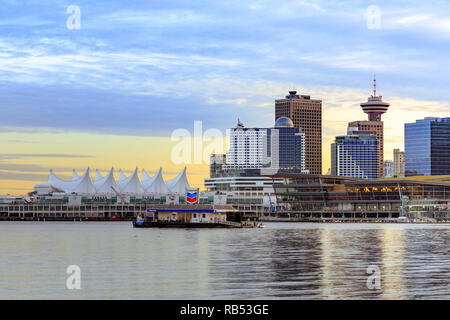 Vancouver, Kanada - Feb 1, 2019: Vancouver Downtown Blick vom Stanley Park Stockfoto