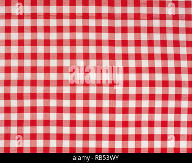 Rot Weiß grid Tuch Muster Stockfoto