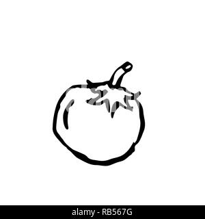 Tomate grunge Symbol. Vector Illustration. Stock Vektor