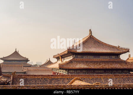 Alte königliche Paläste der Verbotenen Stadt in Peking, China Stockfoto