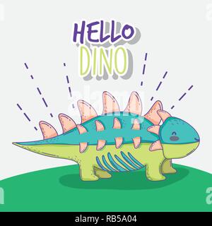 Cute ankylosaurus Tierwelt dino Tier Stock Vektor