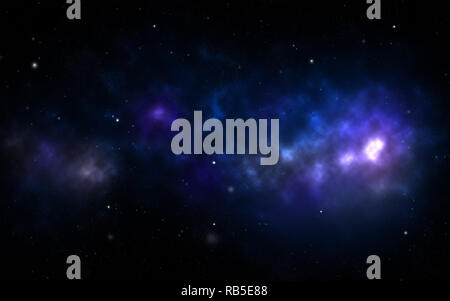 Abstrakte phantasievoll dunklen Raum, nebula Sternenhimmel, galaktische Hintergrund. Stockfoto