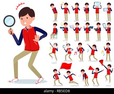 Eine Reihe von Stuff Store Mann mit digitalen Geräten wie Smartphones. Es gibt Handlungen, Gefühle auszudrücken. Es ist Vektor Kunst so ist es leicht zu bearbeiten. Stock Vektor