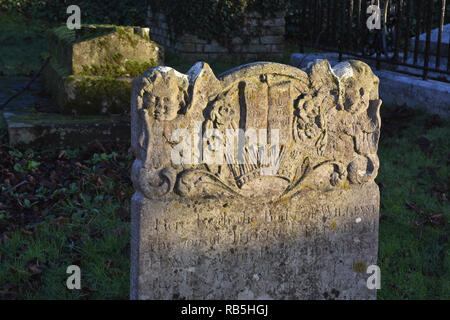 Grabsteine, St. James Kirche, Foots Cray Lake, North Cray, Kent.DE Stockfoto