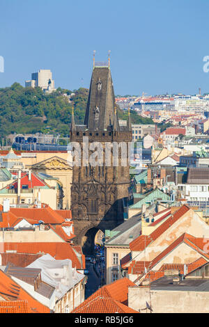 Prag Pulverturm Prašná brána Prag Tschechische Republik Europa Stockfoto