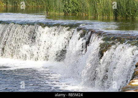 Herrliche Aussicht auf den breitesten Wasserfall in Europa - Ventas Rumba. Sehr einzigartige Natur Wunder. Stockfoto