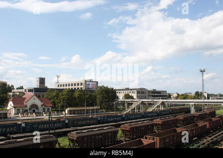 Die Bahn Blick von der kleinen Brücke. Stockfoto