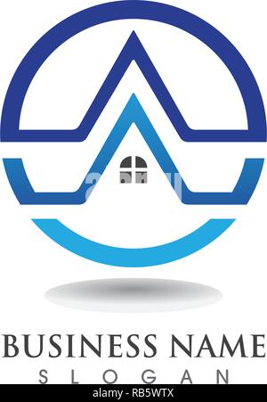 Home Gebäude Logos und Symbole Symbole Vorlage Stock Vektor