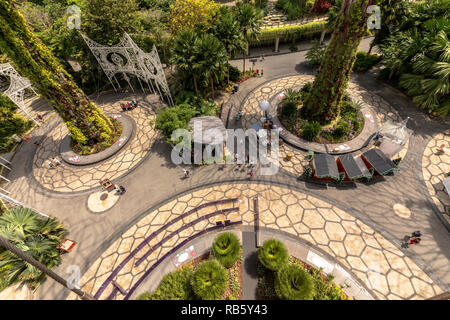 Singapur - Dezember 2018: Luftaufnahme des botanischen Garten, Gärten an der Bucht in Singapur. Stockfoto