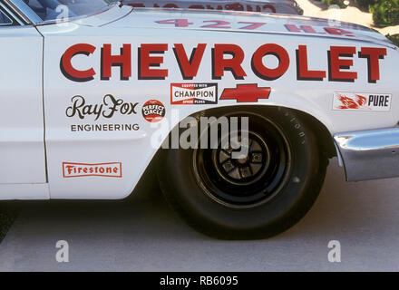 Junior Johnson 1963 Chevrolet Impala SS Geheimnis Motor Auto an Wilksboro Speedway Stockfoto