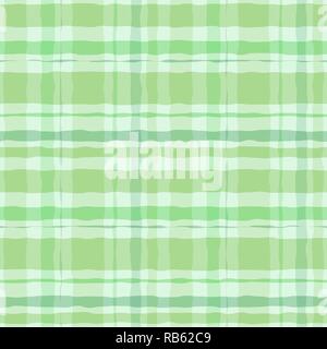 Grüne irische plaid Aquarell Stil nahtlose Muster. Vector Hintergrund. Stock Vektor