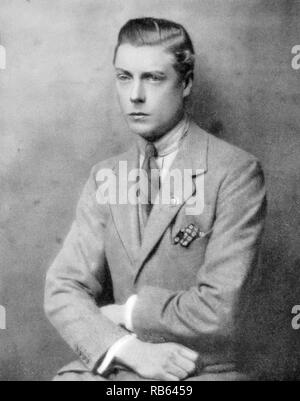 Kamera Portrait von Seiner Königlichen Hoheit des Prinzen Edward VII von Wales (1894-1972). Foto von Hugh Cecil, auch als, Hugh Cecil Saunders (1890-1974). Vom 1927 Stockfoto