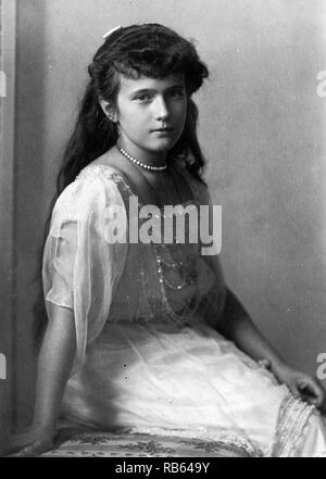 Großherzogin Anastasia nikolajewna von Russland (Juni 18 1901 - Juli 17, 1918) jüngste Tochter von Zar Nikolaus II., der letzte Herrscher der kaiserlichen Russland, und seine Frau, Zarin Alexandra Fyodorovna. Stockfoto