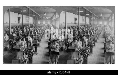 Foto von einer Zigarettenfabrik "El Buen Tono" Mexico City, Mexiko. Datiert 1903 Stockfoto