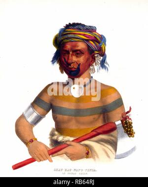 Shau-Hau-Napo-Tinia. Ein Ioway Häuptling von John Bowen, ca. 1801-1856 Stockfoto