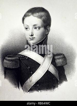 Francois, Prince de Joinville (1818-1900), dritter Sohn von Louis Philippe I. von Frankreich. Lithographie, Paris, c 1840. Stockfoto