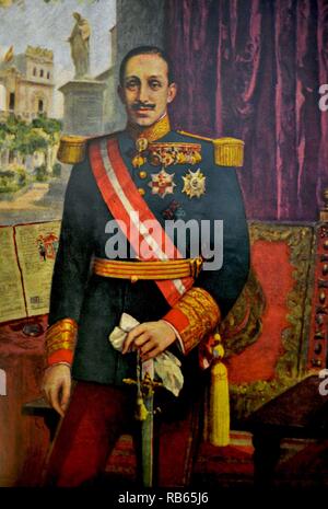 Alfonso XIII vom 17. Mai 1886 - vom 28. Februar 1941), war König von Spanien von 1886 bis 1931. Stockfoto