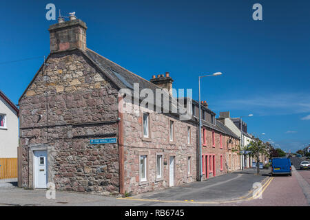 Die Gebäude und Architektur im Dorf Invergordon, Schottland, Großbritannien, Europa. Stockfoto