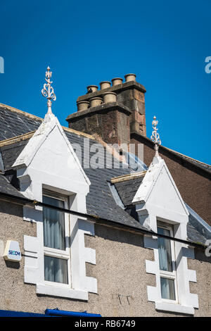 Die Gebäude und Architektur im Dorf Invergordon, Schottland, Großbritannien, Europa. Stockfoto