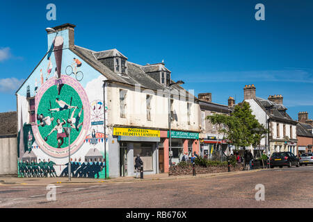 Die Gebäude und Architektur im Dorf Invergordon, Schottland, Großbritannien, Europa. Stockfoto